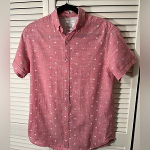 Denim & Flower Kids Nautical Collar Shirt, Slim Fit Small